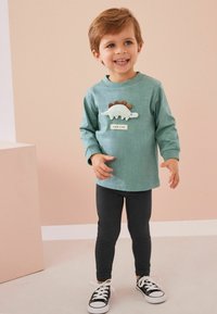 Next LONG SLEEVE SET - REGULAR FIT - Tepláková súprava - green dinosaur
