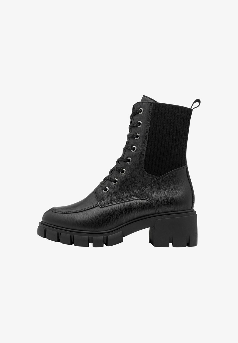 Tamaris Gležnjarji s platformo - black leather