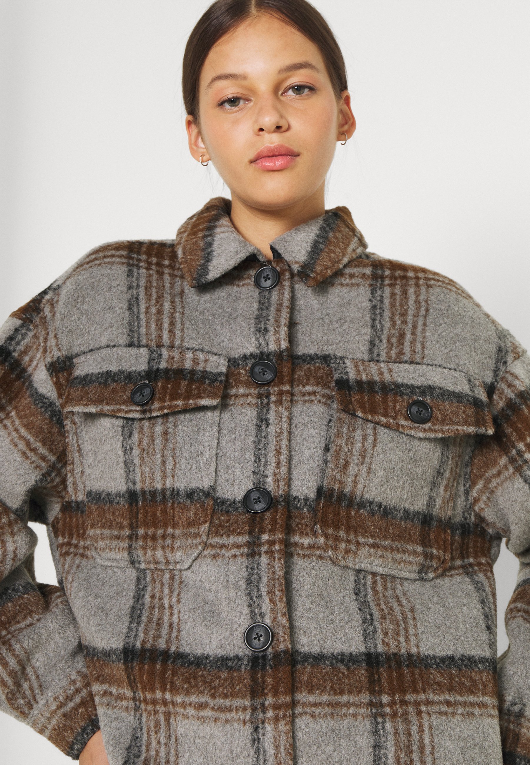 vero moda check coat