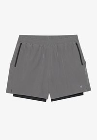 RUNNING SHORTS WITH CONTRAST DOUBLE-LAYER - Sportiniai šortai - dark grey