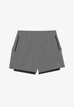 Pier One Sport RUNNING SHORTS WITH CONTRAST DOUBLE-LAYER - Calções desportivos - dark grey