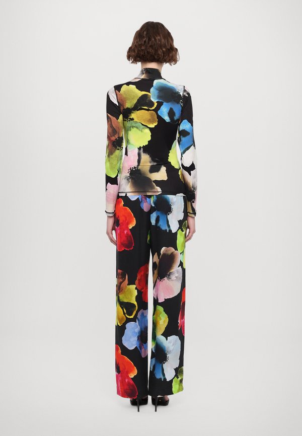 HIGH NECK COLLARED  - Long sleeved top - watercolor bloom maxi4