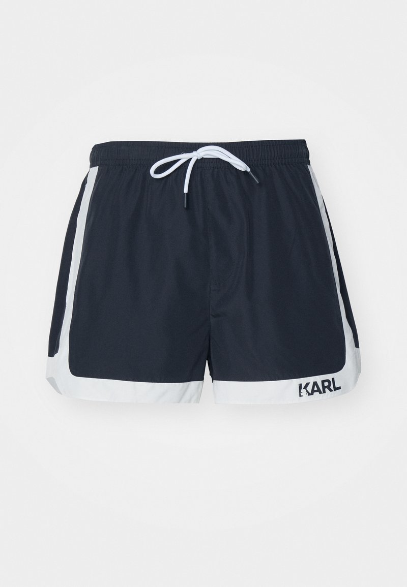 KARL LAGERFELD LOGO OUTLINE BOARDSHORTS - Zwemshorts - black/zwart ...