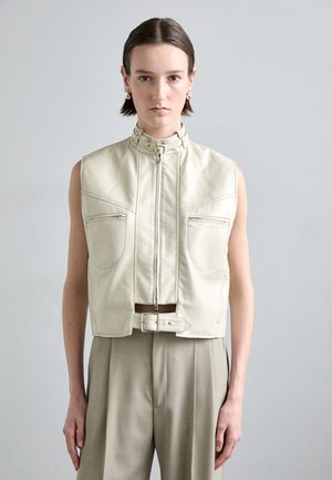 BIKER STITCH VEST - Weste - porcelain