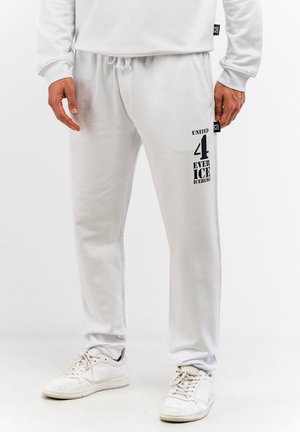 JOGGERS WITH DOUBLE POCKETS AND DRAWSTRINGS - Tracksuit bottoms - optic white