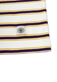 Honesty Rules DUPLEX STRIPED - Print T-shirt - white/dark purple