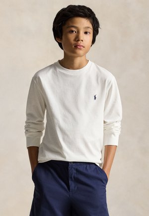 Polo Ralph Lauren COTTON JERSEY LONG SLEEVE TEE 7-14Y - Top dugih rukava - white