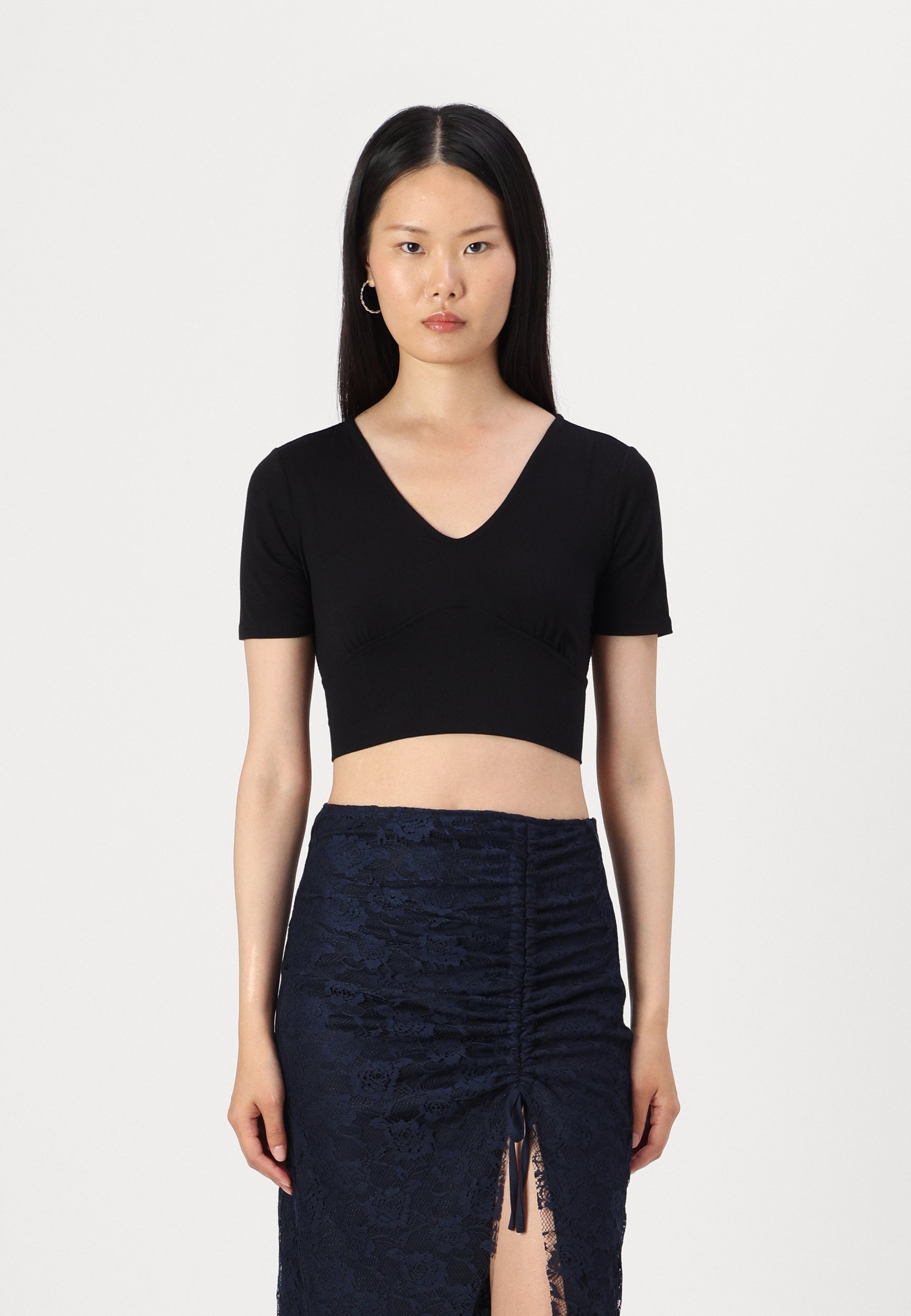 WAL G. CRISSY BACKLESS SHORT SLEEVE - Print T-shirt - black - Zalando.ie