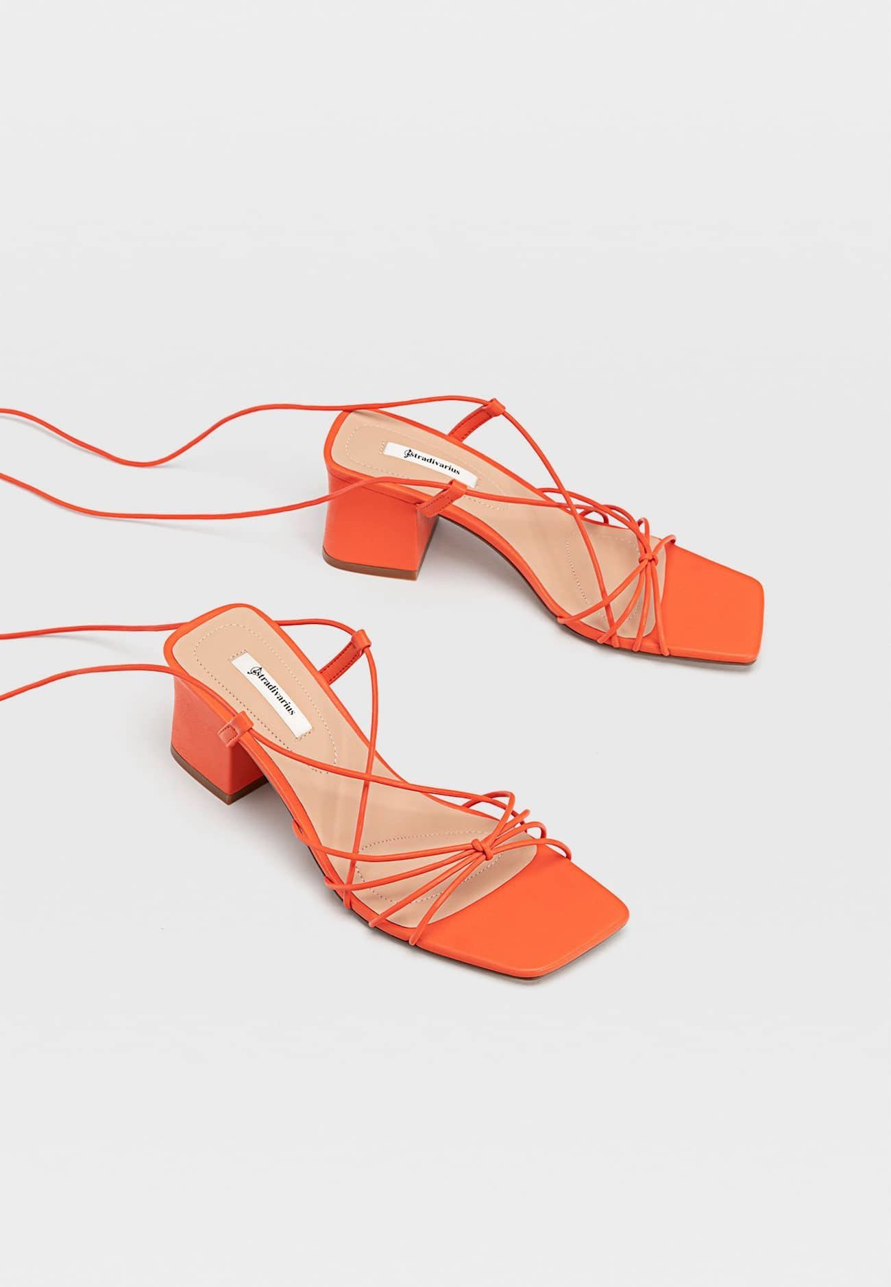 Stradivarius MIT FEINEN RIEMCHEN Sandaler orange Stradivarius MIT FEINEN RIEMCHEN Sandaler orange