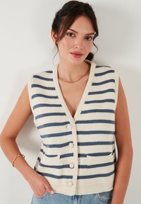 LELA LOOSE FIT - Vesta - ecru indigo