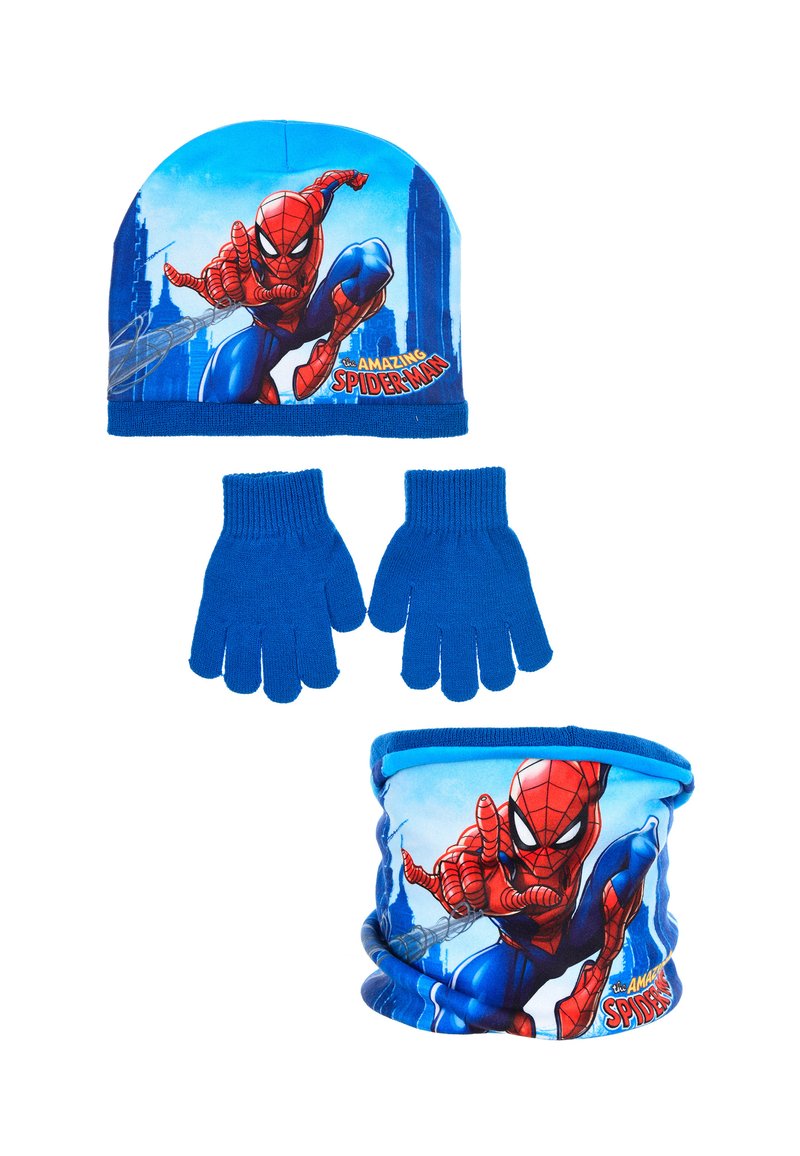 Spiderman Kinder Herbst Winter Set Mütze Loop plus Handschuhe 53/54