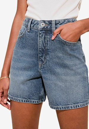 Lipsy PETITE  - Jeans Shorts - mottled dark blue