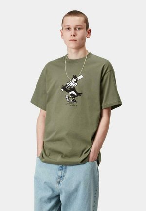 Carhartt WIP HOME RUN - Camiseta estampada - dollar green