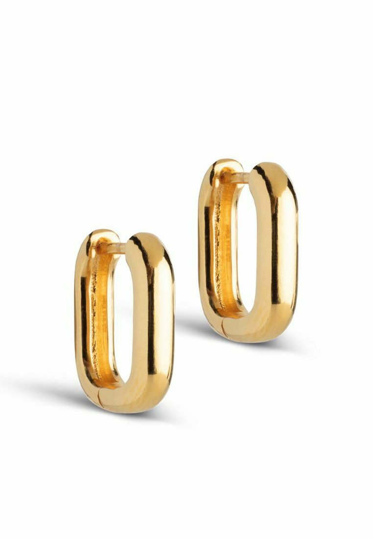 Enamel Copenhagen SQUARE - Earrings - polished gold/gold