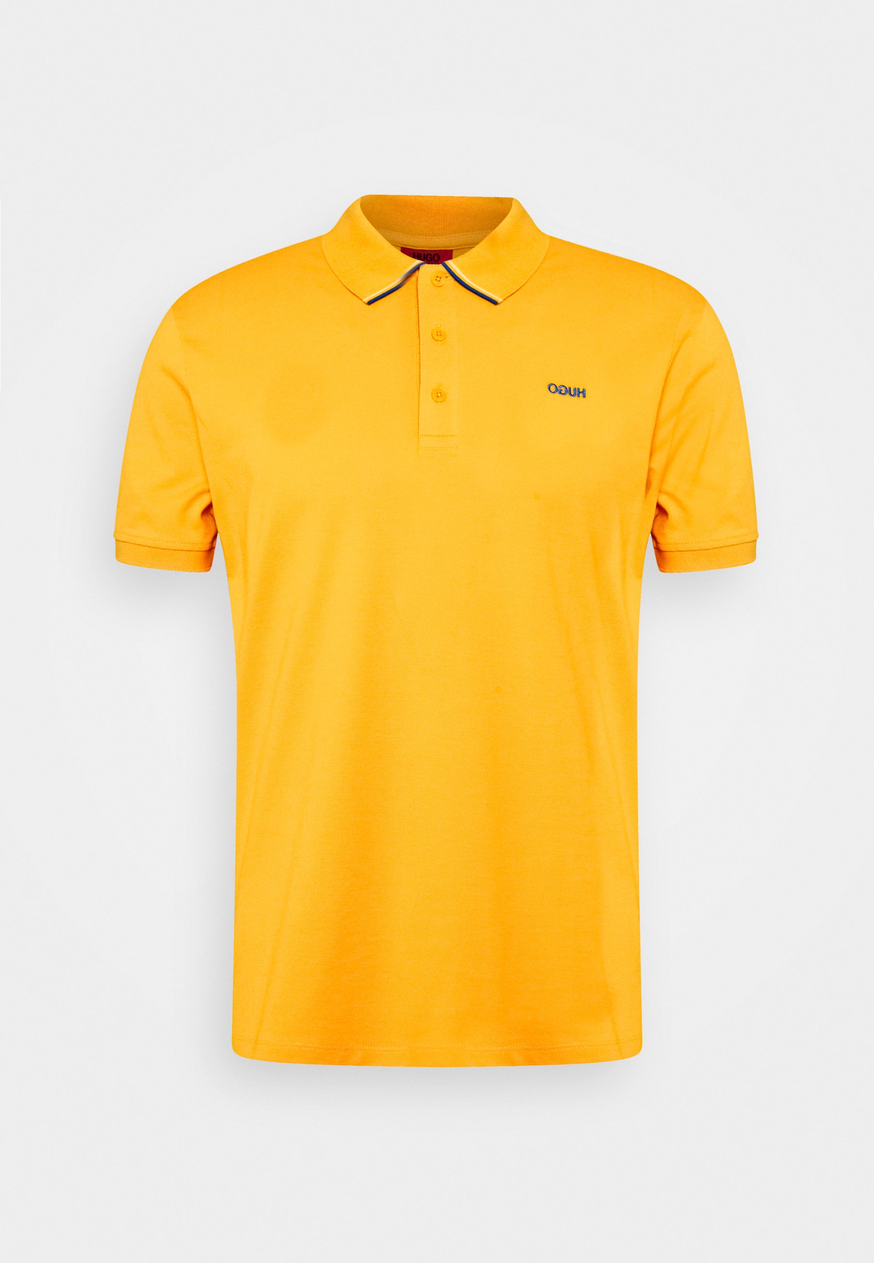 bright orange polo