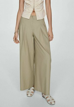 Mango Pantaloni - light green