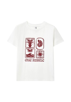 Calliope, T-SHIRT TINTA UNITA - T-shirt con stampa - bianco lana