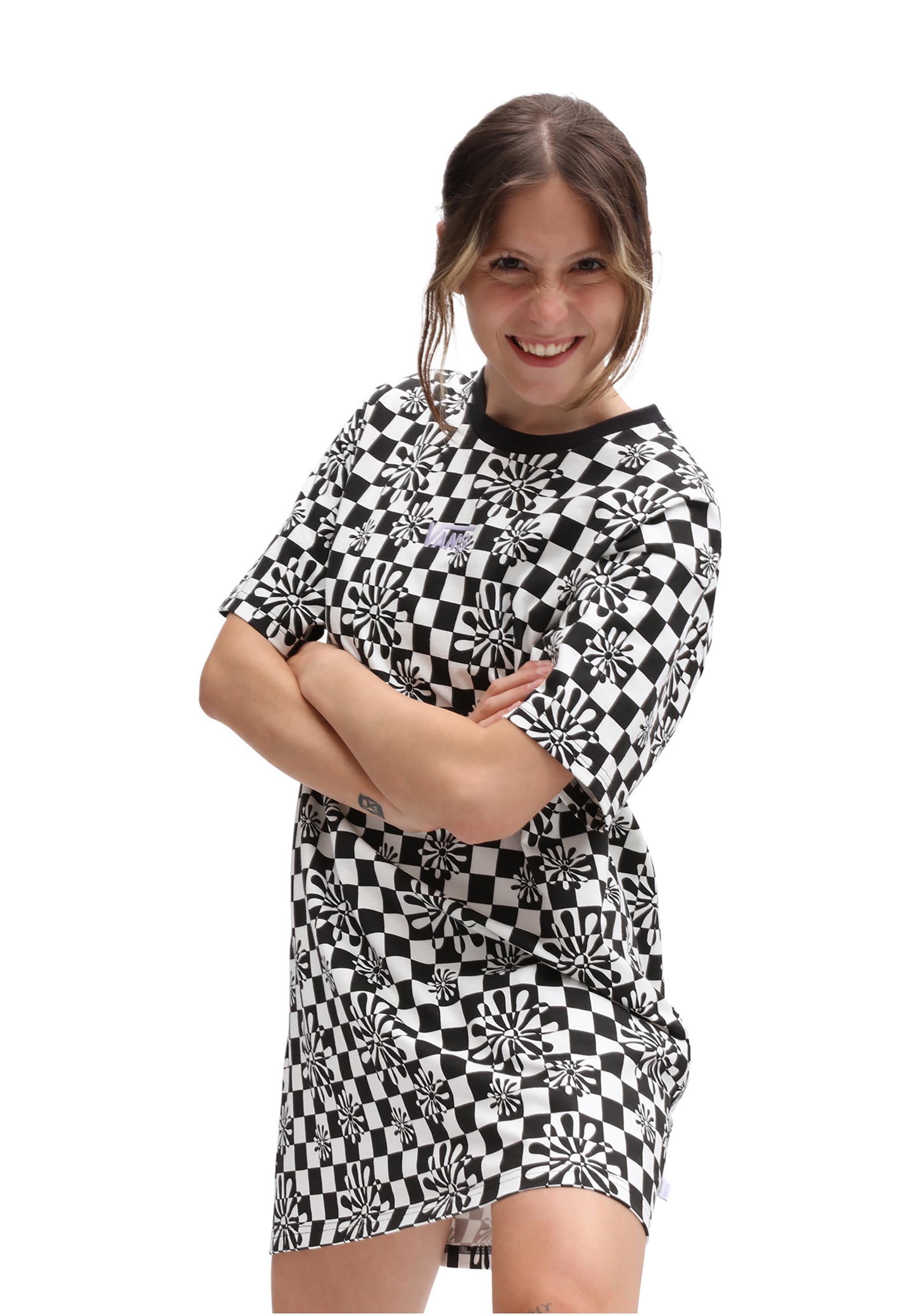 Vans DIVINE ENERGY DRESS - Vestito di maglina - black, white/nero - Zalando .it