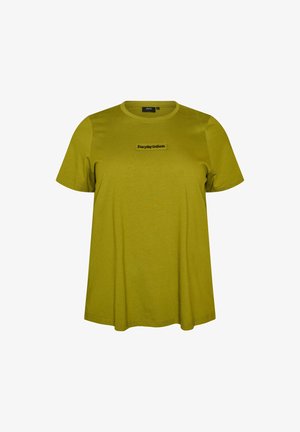 Zizzi, T-Shirt basic - grün