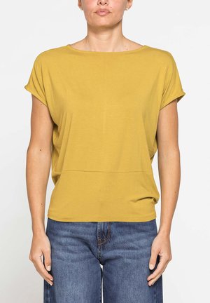 Carrera Jeans, BOAT NECK TEE - T-shirt basic - sulfur yellow