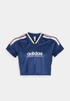 TIRO CUT 3 STRIPES CROP - Bluză sport - team navy blue white better scarlet