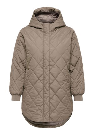 ONLY Carmakoma, CARJULIET QUILTD HOOD ZIP COAT OTW NOOS - Manteau d'hiver - walnut