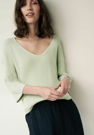 Next V NECK - Pullover - mint green