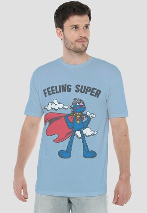 SESAME STREET THE GROVER KENT - Print T-shirt - light blue