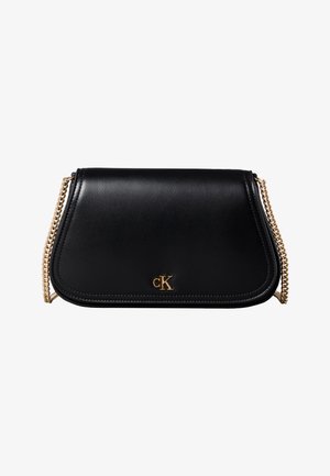 Calvin Klein, CURVED WALLET ON CHAIN - Taška cez plece - black