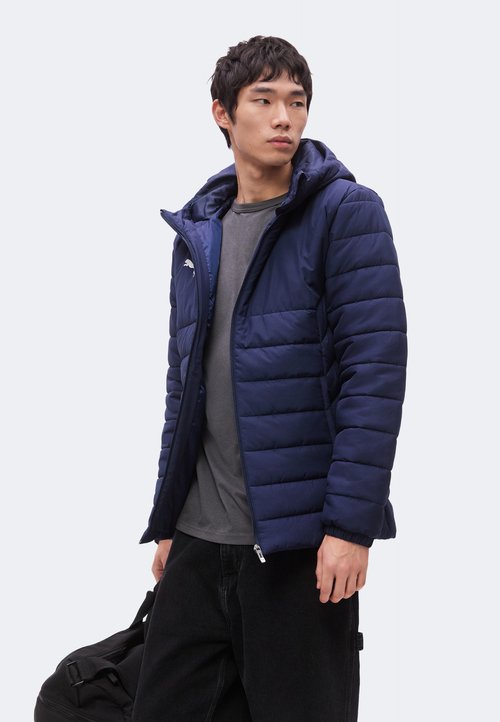 PUMA TEAMADDITIONS HOODED PADDED JACKET - Winter jacket - navy/silver-coloured — photo 4