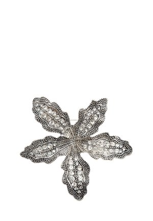 RHINESTONE FLOWER - Brošňa - metallic grey