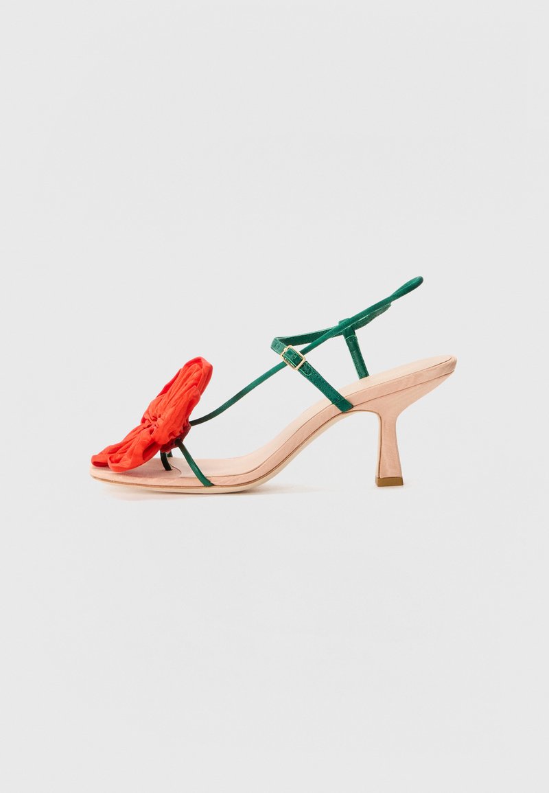 Loeffler Randall - FRANK - Sandalai su kulkšnies dirželiu - nude/green/red, Padidinti