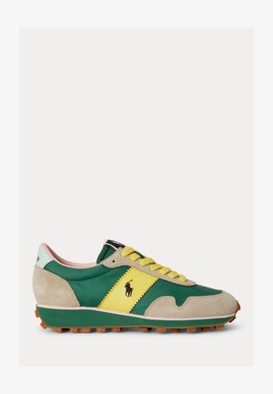 Polo Ralph Lauren, TRAIL 125 SUEDE-MESH SNEAKER - Tenisky - bush green/sunfish yellow