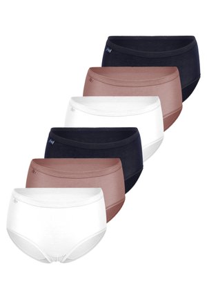 6ER PACK BASIC MIDI - Briefs - weiß   braun   schwarz