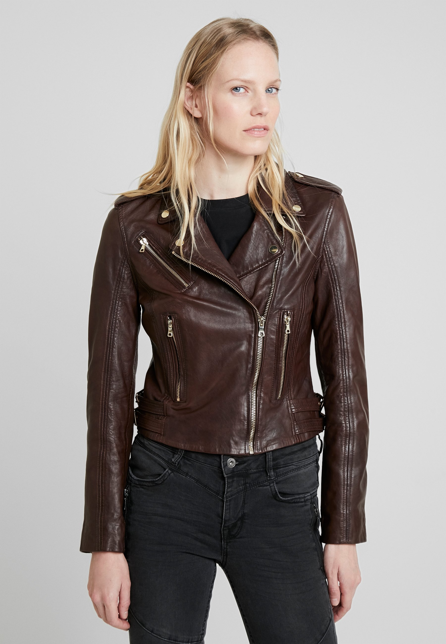 Ibana IVY Skinnjakke brown Zalando.no Ibana IVY Skinnjakke brown Zalando.no