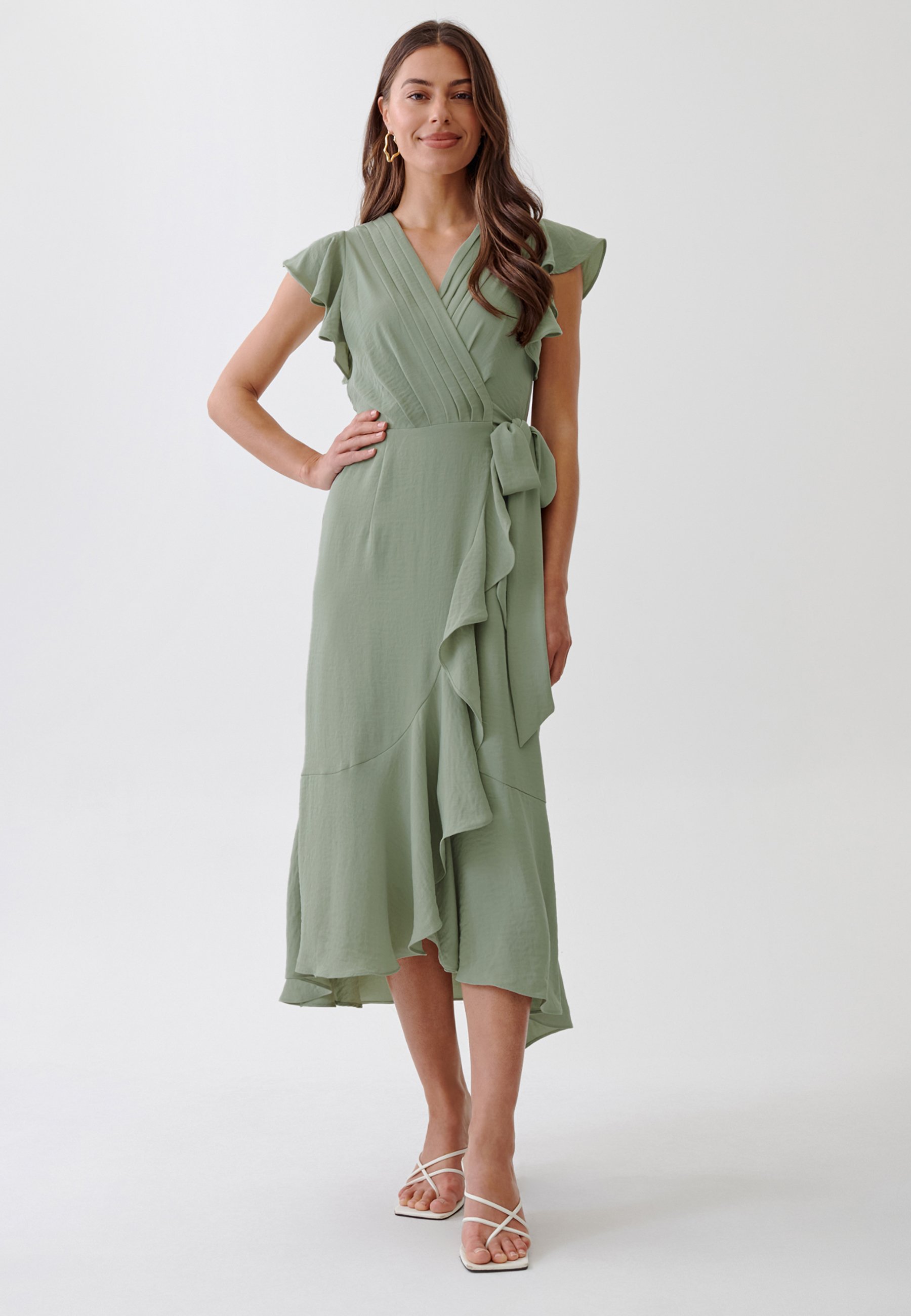 green emerald velvet dress Strapless Alyssia Maxi Dress main image 0