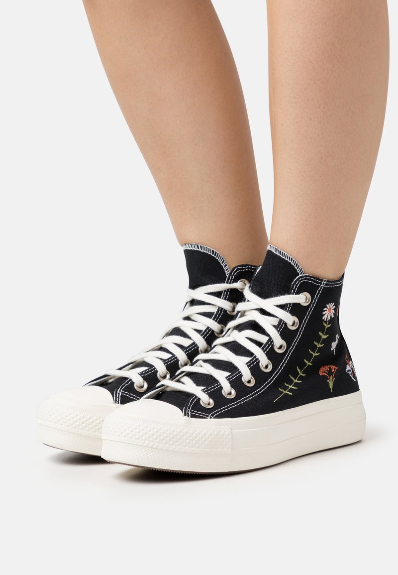 Converse CHUCK TAYLOR ALL STAR LIFT - High-top trainers - black/egret