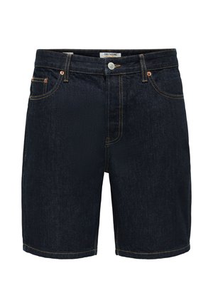 Only & Sons, Denim ONSEDGE Mid rise Straight Fit - Denim shorts - dark blue denim