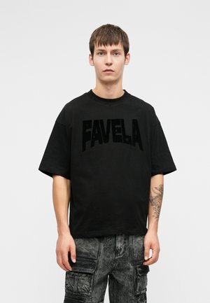 PUFF DISTRESSED - Majica kratkih rukava s printom - black