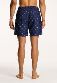Shiwi REGULAR FIT PALM - Plavecké šortky - dark navy