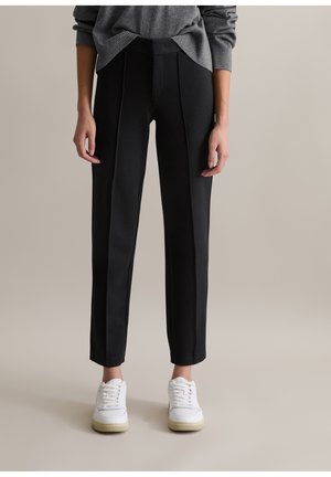 KOMPAKTER INTERLOCK-QUALITÄT - Stoffhose - black