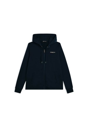 ZIP WITH ROUNDED WAISTBAND - Felpa - dark blue