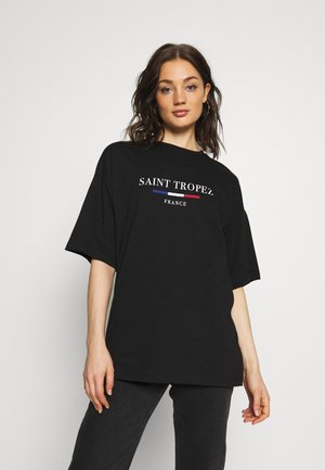 T-shirt con stampa - black