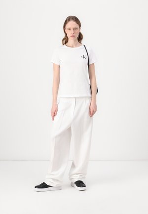 MONOLOGO SLIM TEE 2 PACK - Basic T-shirt - deep magma / brilliant white