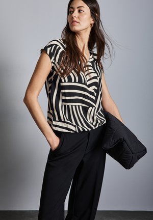 Street One BEDRUCKTE - Blouse - schwarz