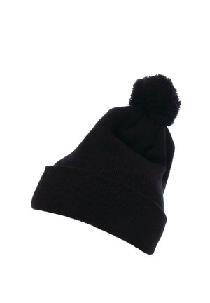 CUFFED POM POM - Bonnet - black