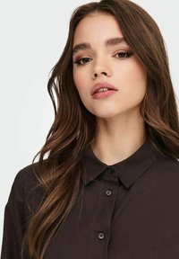 ONLY NORA NEW L/S WVN NOOS - Camicia - black coffee