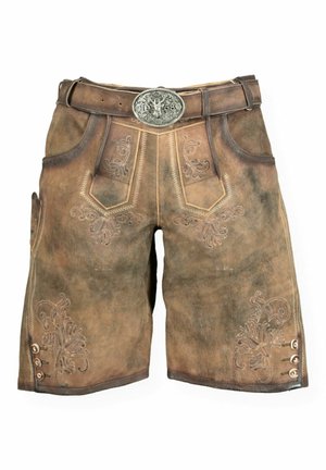 Krüger Dirndl TRACHTEN MIT GÜRTEL - Leather trousers - korn
