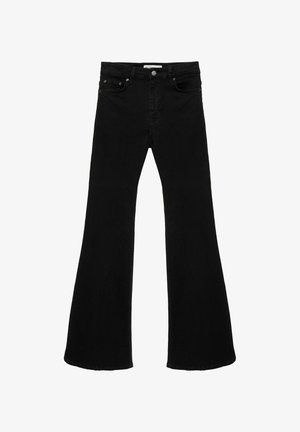 PULL&BEAR, MID-WAIST SKINNY FLARED - JEANS - Jean flare - black