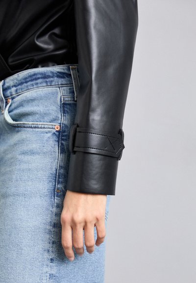 Norma Kamali DOUBLE BREASTED TRENCH BODYSUIT - Blūze - black